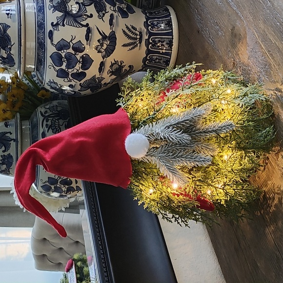 New Gnome Small Prelit Tree SET of 2 - Picture 2 of 8